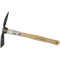 SHW-FIRE 59102 - Azada de jardín doble con hoja ancha y mango de madera de fresno- corto- 40 cm